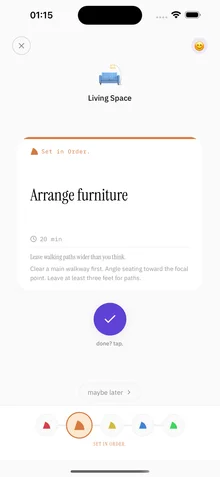 Flow mode — one task at a time